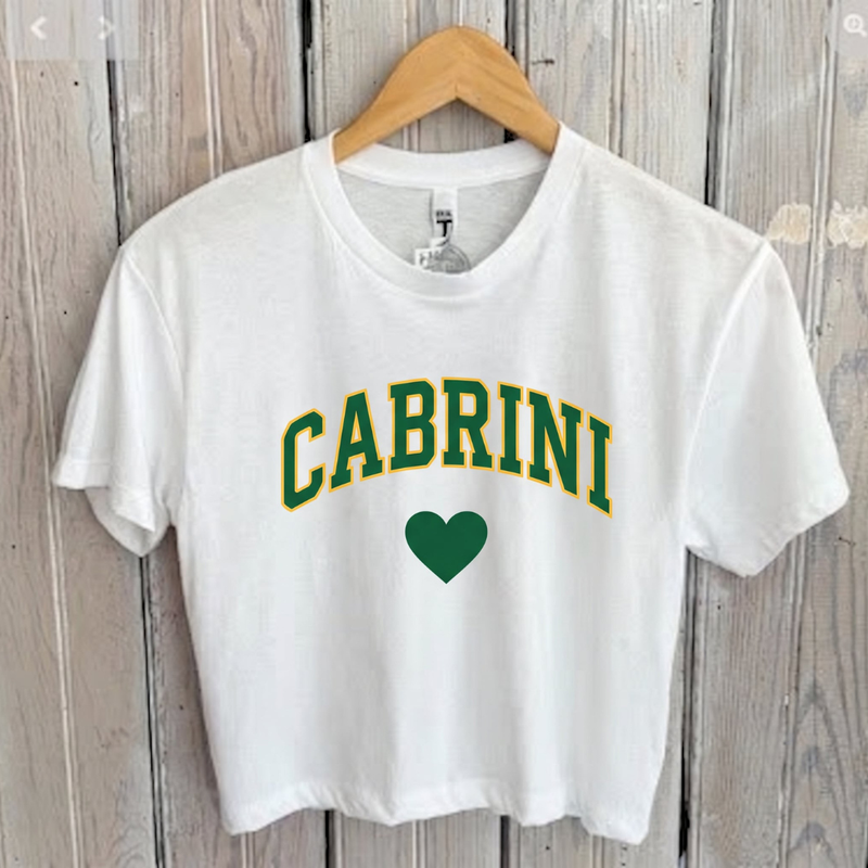 Cabrini — Heart Collection Crop Tee