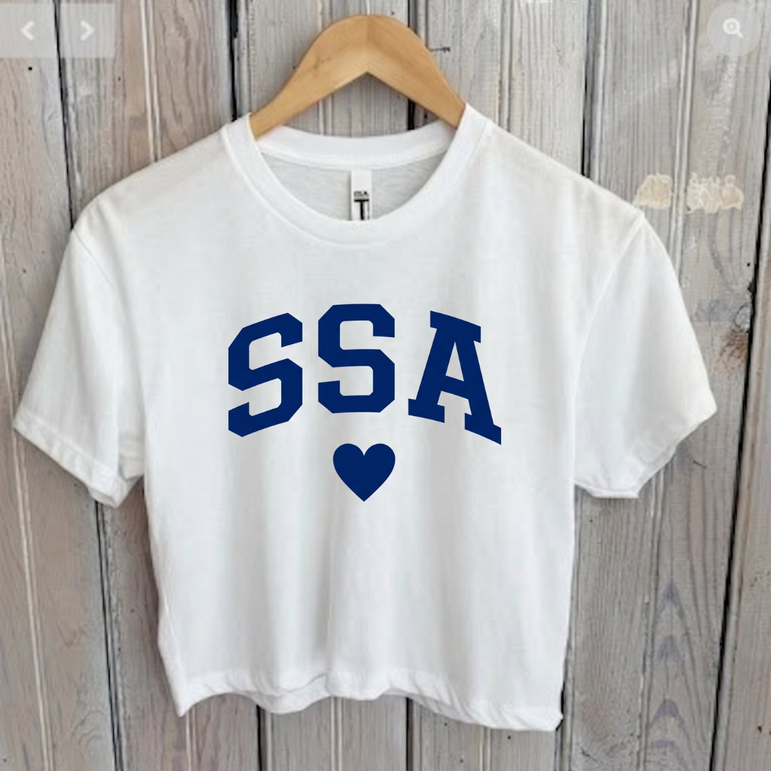 SSA — Heart Collection Crop Tee