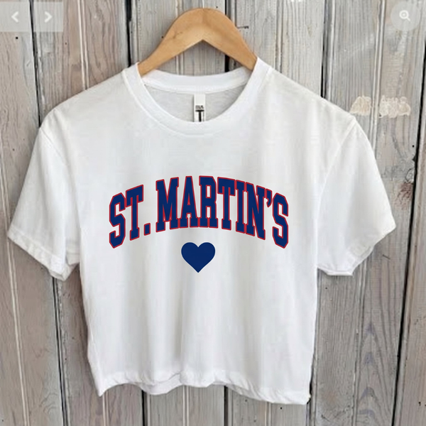 St. Martin's — Heart Collection Crop Tee