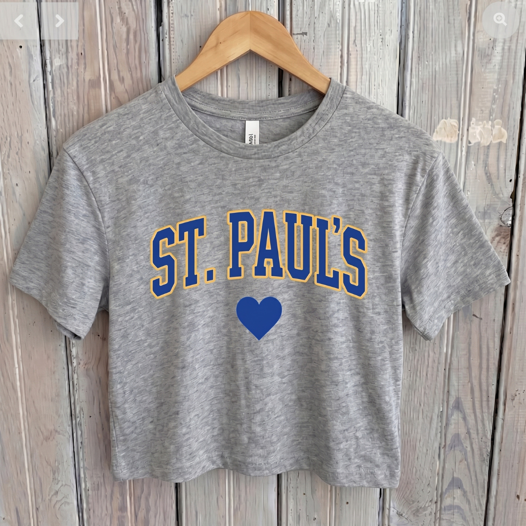 St. Paul's — Heart Collection Crop Tee