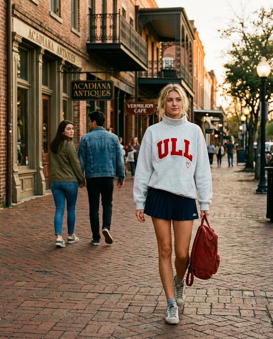 ULL Mock Neck Sweatshirt - Heather Grey
