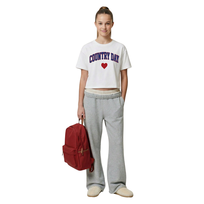 Country Day — Heart Collection Crop Tee