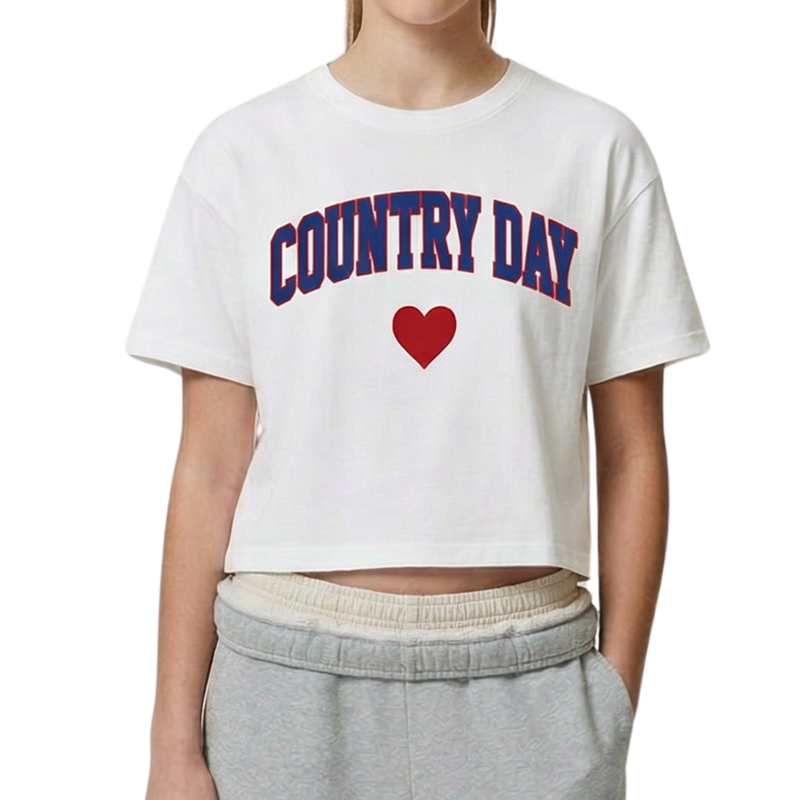Country Day — Heart Collection Crop Tee