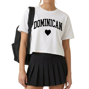 Dominican — Heart Collection Crop Tee
